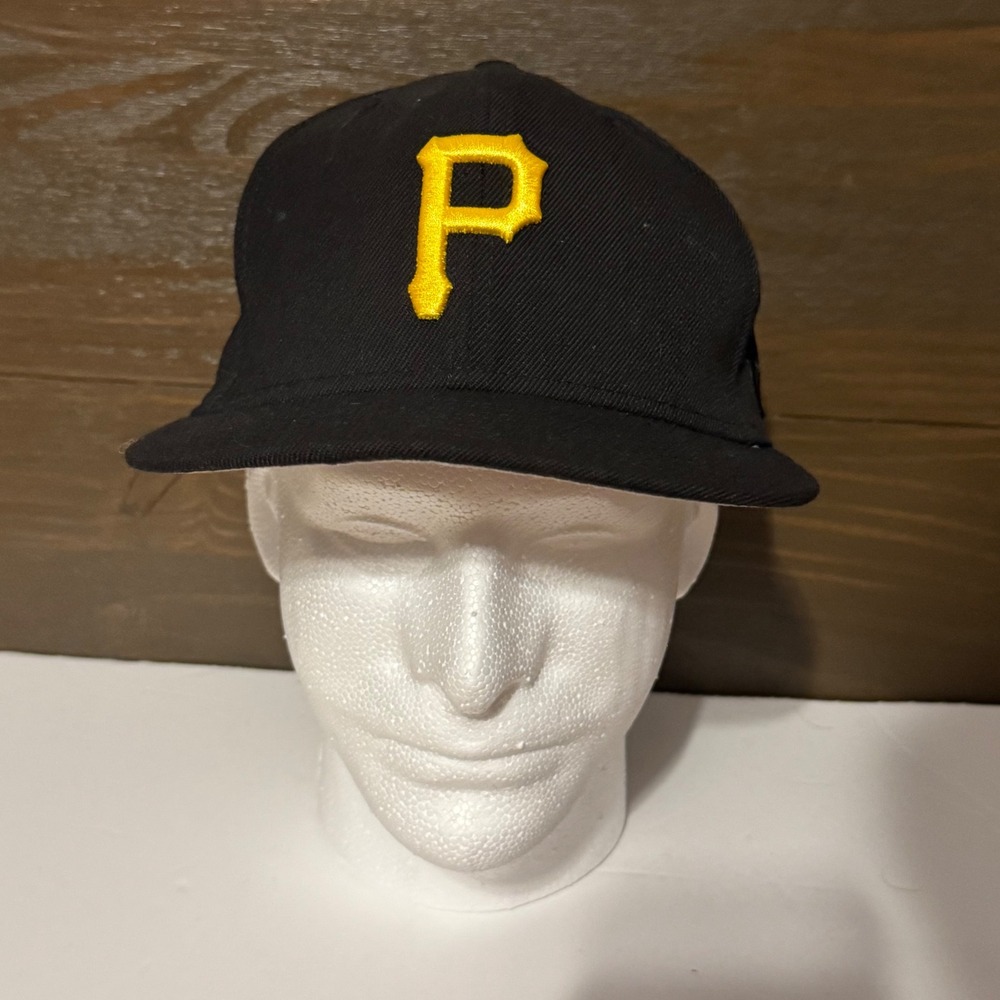 New Era Pittsburgh Pirates 1960 World Series Fitted Hat Black Mens 7 1/4 Good